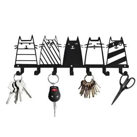 CIFbuy Top - Notch Cute Cat Decorative Hook. The 7 - Hooks Key Hook Rack That Transforms into a High - Quality Modern Wall - Mounted Coat Rack.Wa