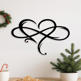 CIFbuy Geometric Cutout iron Heart Wall Art Romantic Minimalist Living Room Bedroom Decor(TikTok, temu pick-up service)