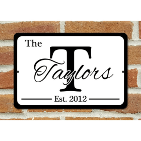 CIFbuy Personalized Family Name Metal Sign Customization Indoor Outdoor Various Colors (TikTok, temu pick-up service)